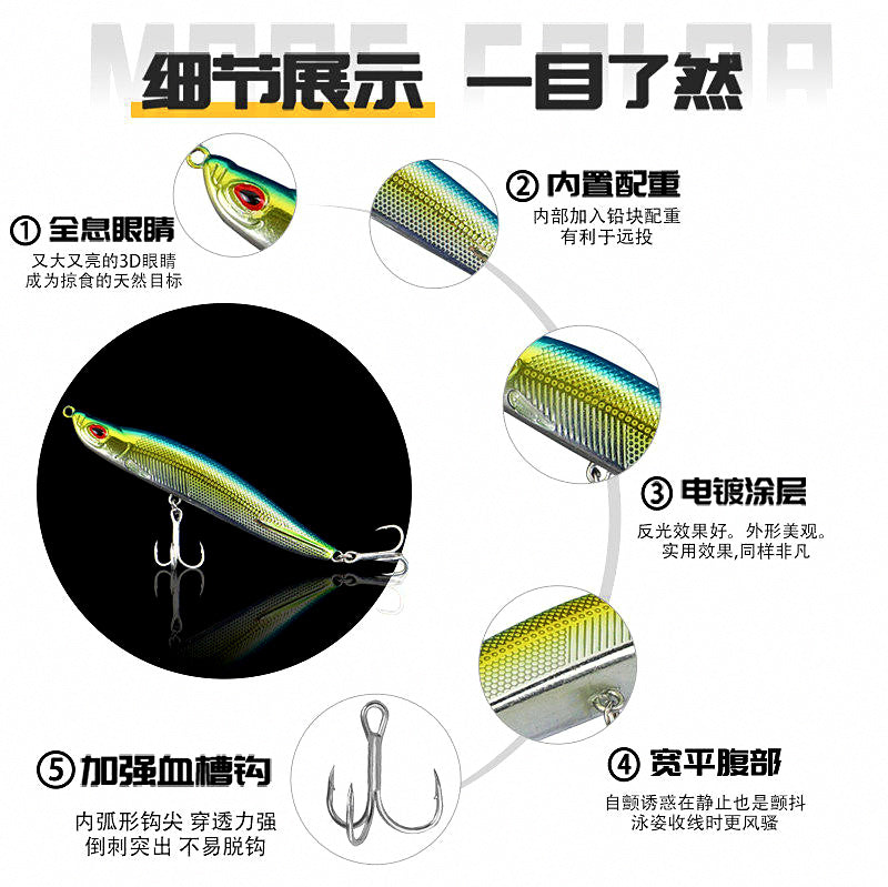 Sinking Pencil Lure, 11 g (0.39 oz) or 17 g (0.6 oz) – product photo