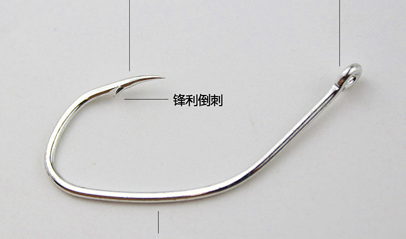 Tin-Plated Barbed Tube Hooks, 50 Pack, Sizes 16-28 – product photo