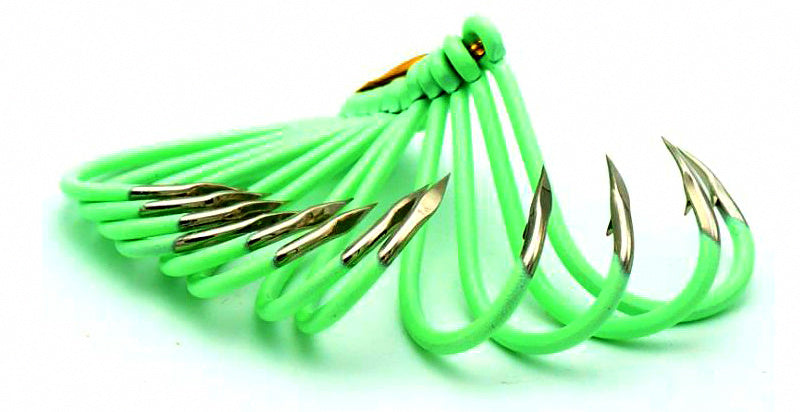 Glow Tube Hooks for Saltwater Boat Fishing, Sizes 3–12 – product photo