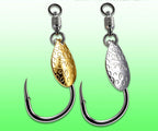Rotating Spinner Hook with Bearing, #1–4/0, Gold/Silver – product photo