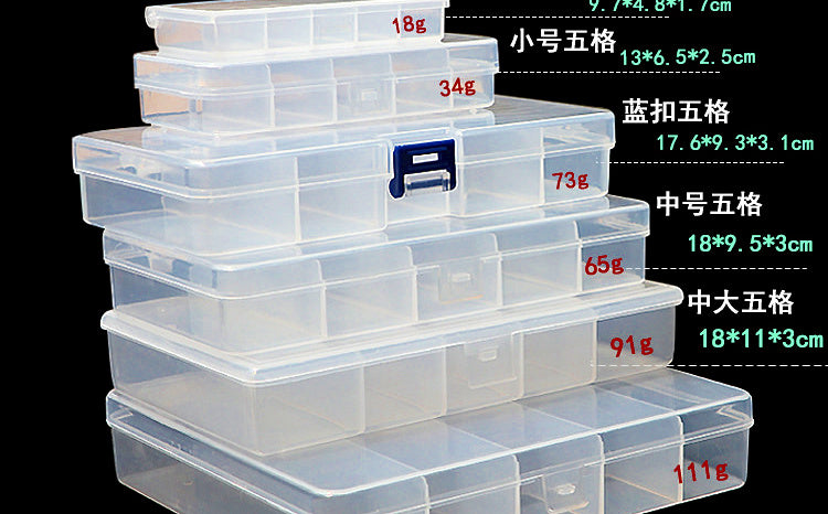 Plastic Compartment Tackle Box, Lure Storage Case – product photo