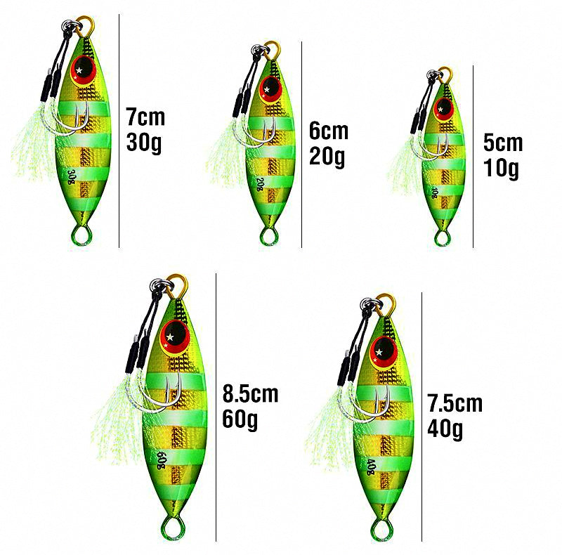 Glow Slow Pitch Jigs with Box, 10–60 g (0.35–2.1 oz) – product photo