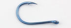 Barbed Eyed Hooks, Blue Finish, Sizes 1–16, 50–1000 pcs – product photo