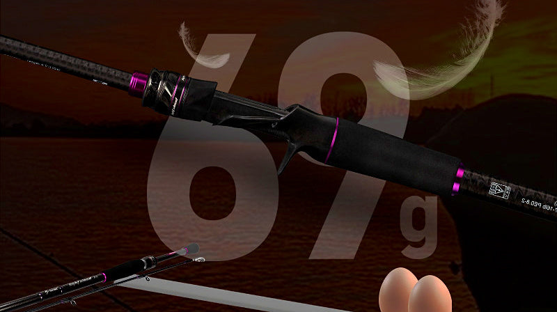 2-Piece Extra-Fast Carbon Lure Rod, 1.91–2.04 m (6 ft 3 in–6 ft 8 in) – product photo