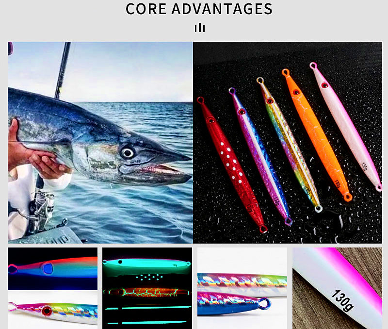UV Glow Slow Pitch Jig, 100–200 g (3.5–7.1 oz) – product photo