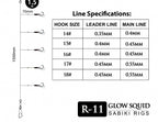Sabiki Bait Rig, Fish Skin & Glow Shrimp Lure, Sizes 14-18 – product photo