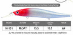 Floating Minnow Lure, 135 mm (5.3 in), 15.5 g (0.55 oz) – product photo