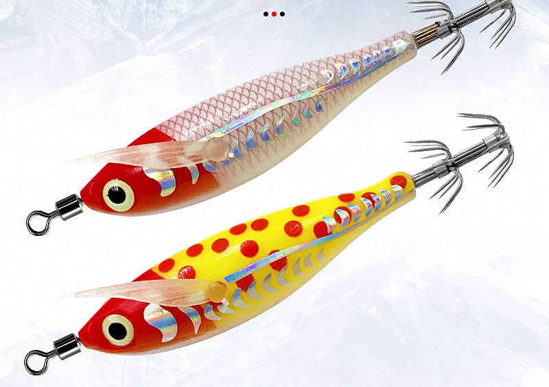 3D Laser Shrimp Squid Jig, 5.3 g (0.19 oz), Glow Wood Shrimp – product photo