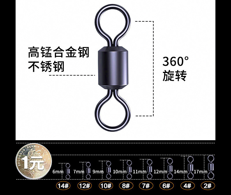 Figure-8 Ring Connectors, High-Manganese Alloy, #2–#14 – product photo
