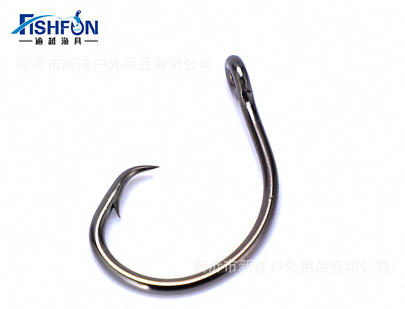 Black Nickel Barbed Saltwater Hooks, Sizes 3/0–14/0 – product photo