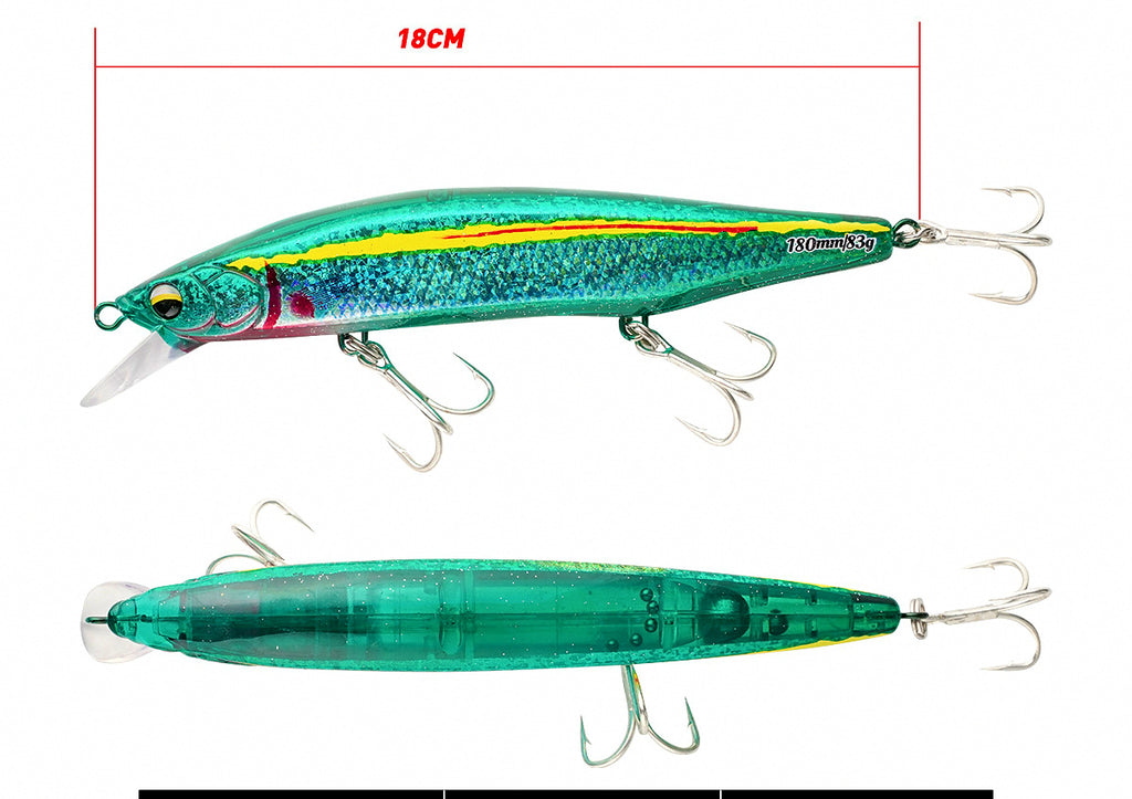 Floating Minnow Trolling Lure, 16–18 cm (6.3–7.1 in) – product photo