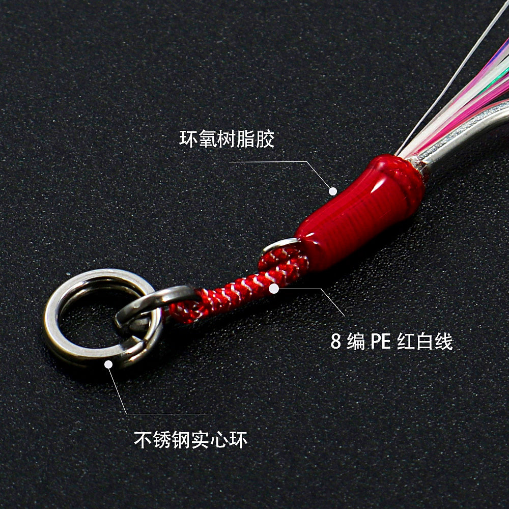 Black Single Hooks for Metal Jigs, 2-Pack, Size #2 to 4/0 – product photo