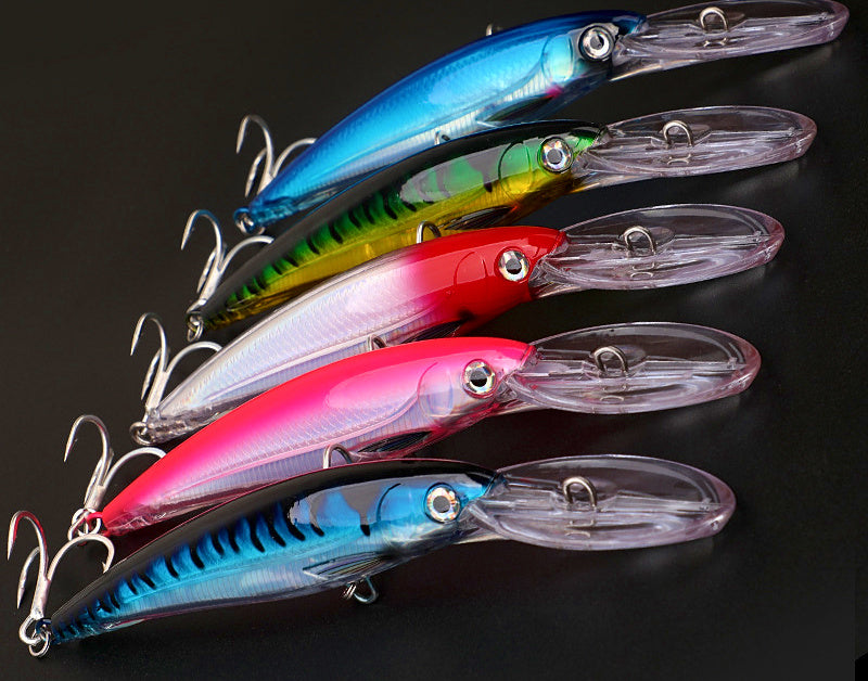 Deep Diving Trolling Minnow Lure, 22.5 cm (8.9 in), 80 g (2.8 oz) – product photo