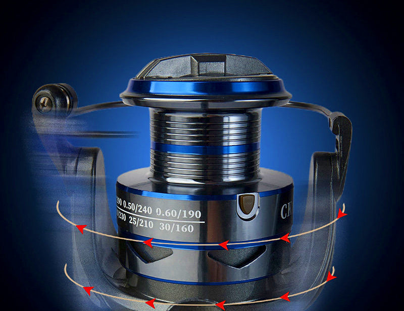 All-Metal Long Cast Spinning Reel, 12 Bearings, 8000–10000 – product photo