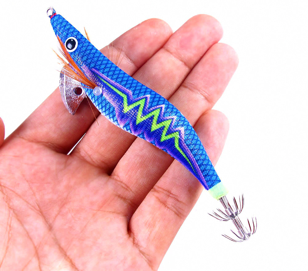 Glow Wood Shrimp Squid Jig, 12.2–20 g (0.43–0.71 oz) – product photo