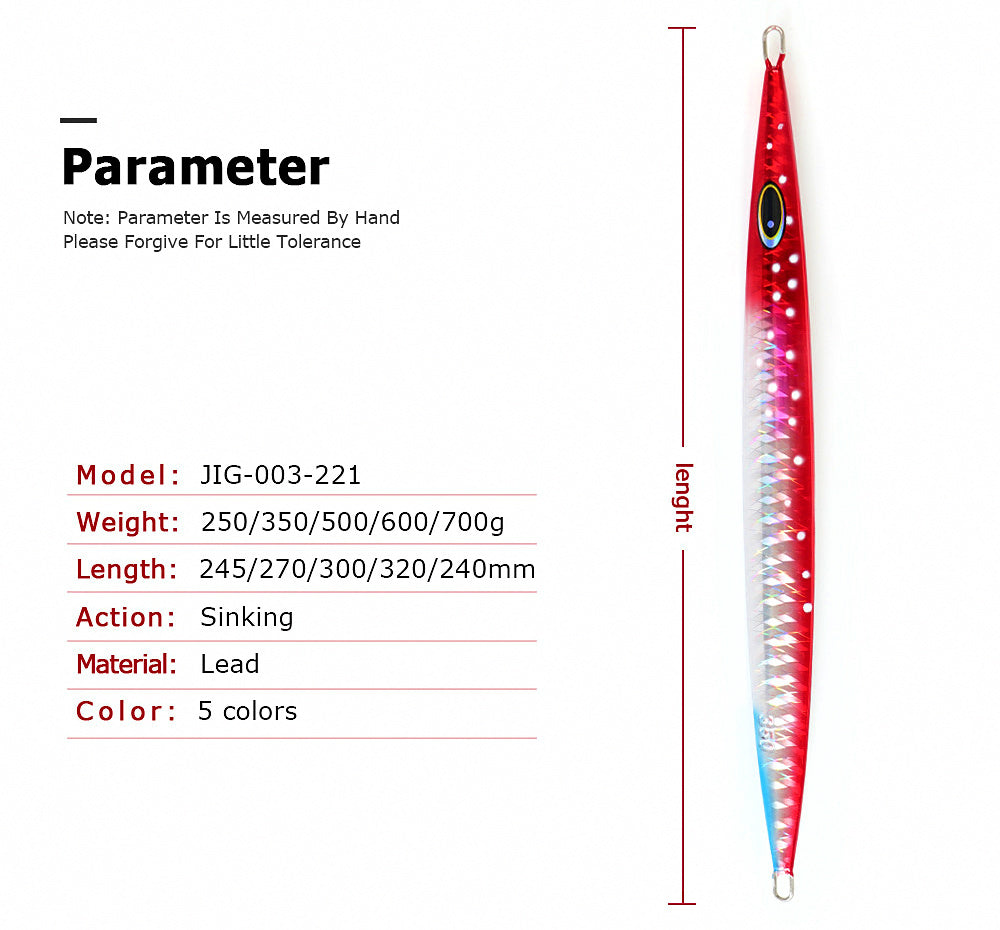 Heavy Deep Sea Jig, 250-700 g (8.8-24.7 oz), Glow – product photo