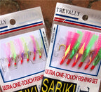 Gold Skin Sabiki Rig, Barbed Hooks, Sizes 8–24 – product photo