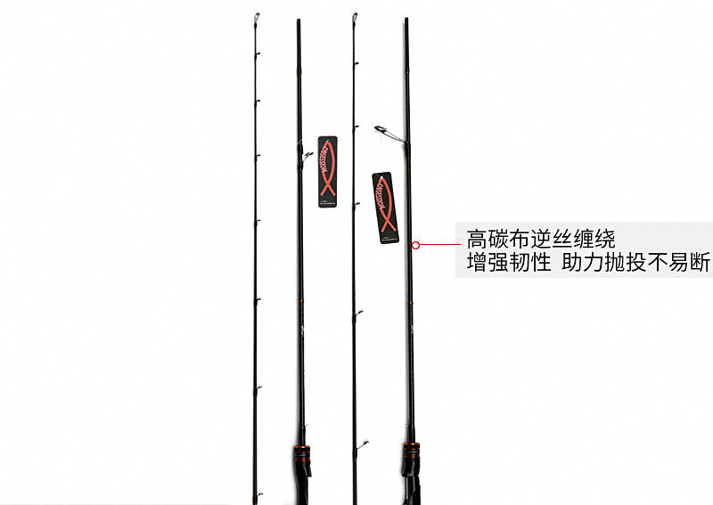 2-Piece Carbon Rod, Spinning or Casting, 6'6" & 7' – product photo