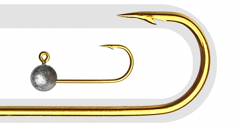 Gold Jig Head Hooks, 1.5–5 g (0.05–0.18 oz) – product photo