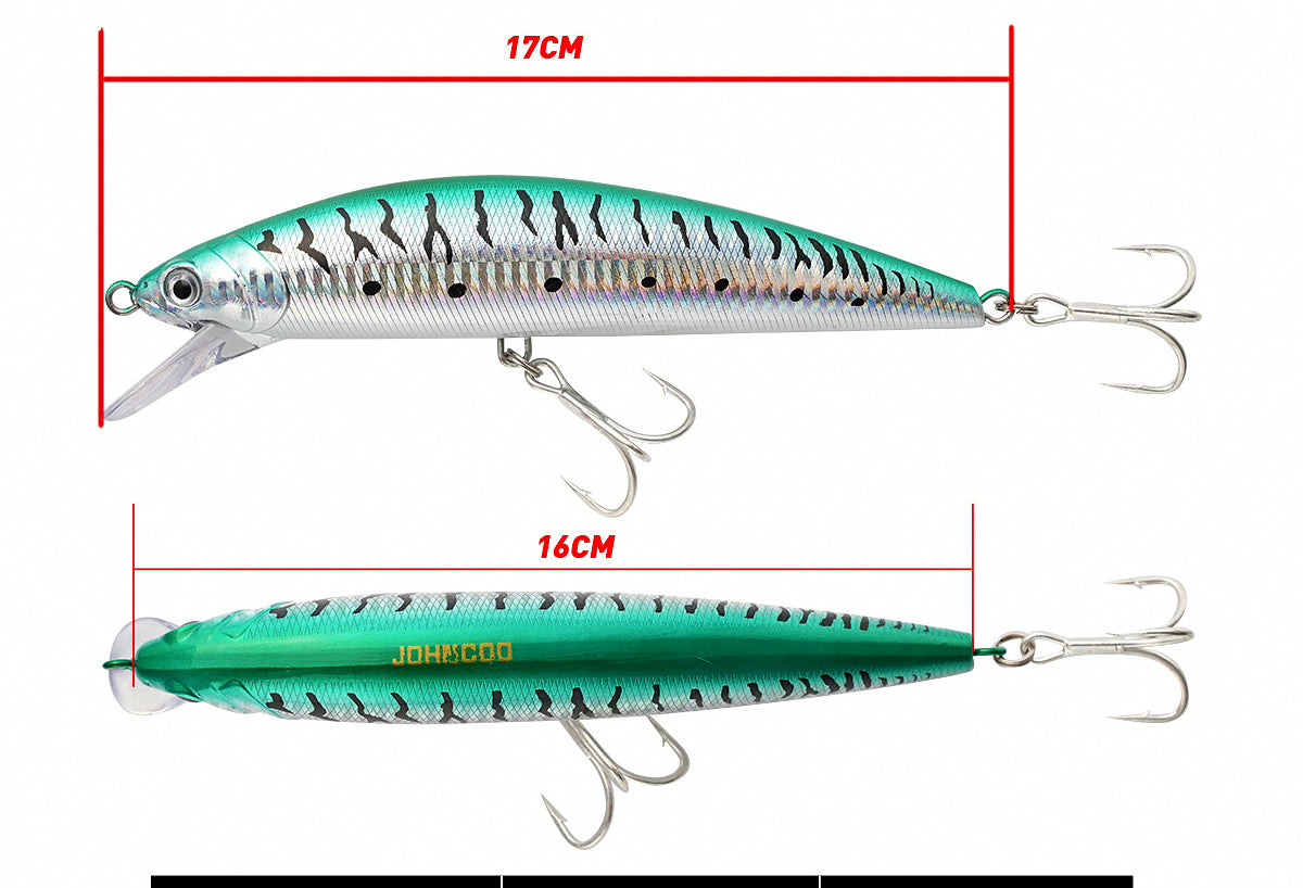 Sinking Minnow Hard Bait, 17 cm (6.7 in), 83 g (2.9 oz) – product photo