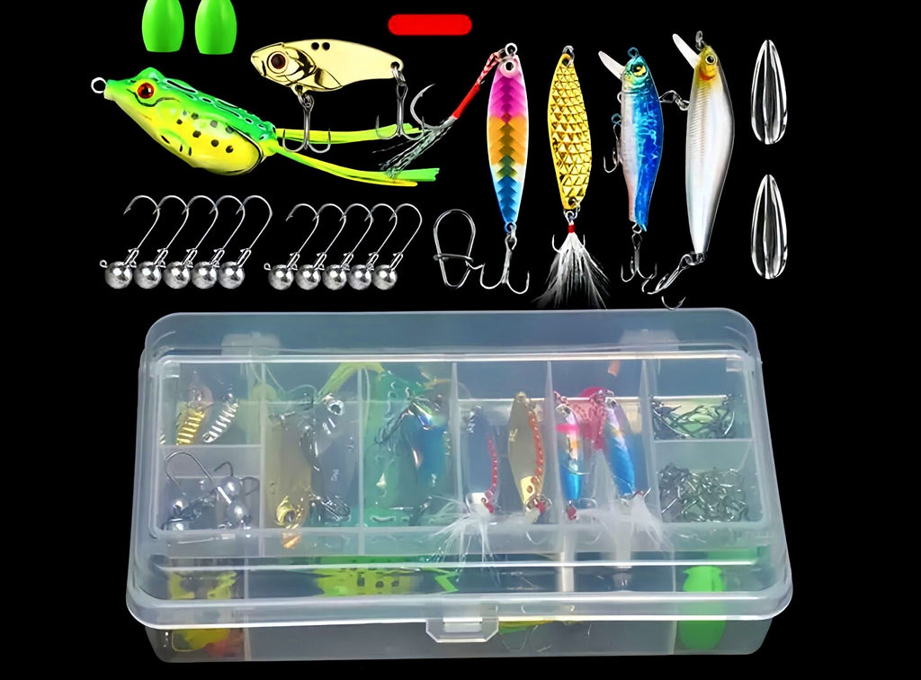 Lure Kit with Tackle Box – Minnows, Spoons, Soft Baits – product photo