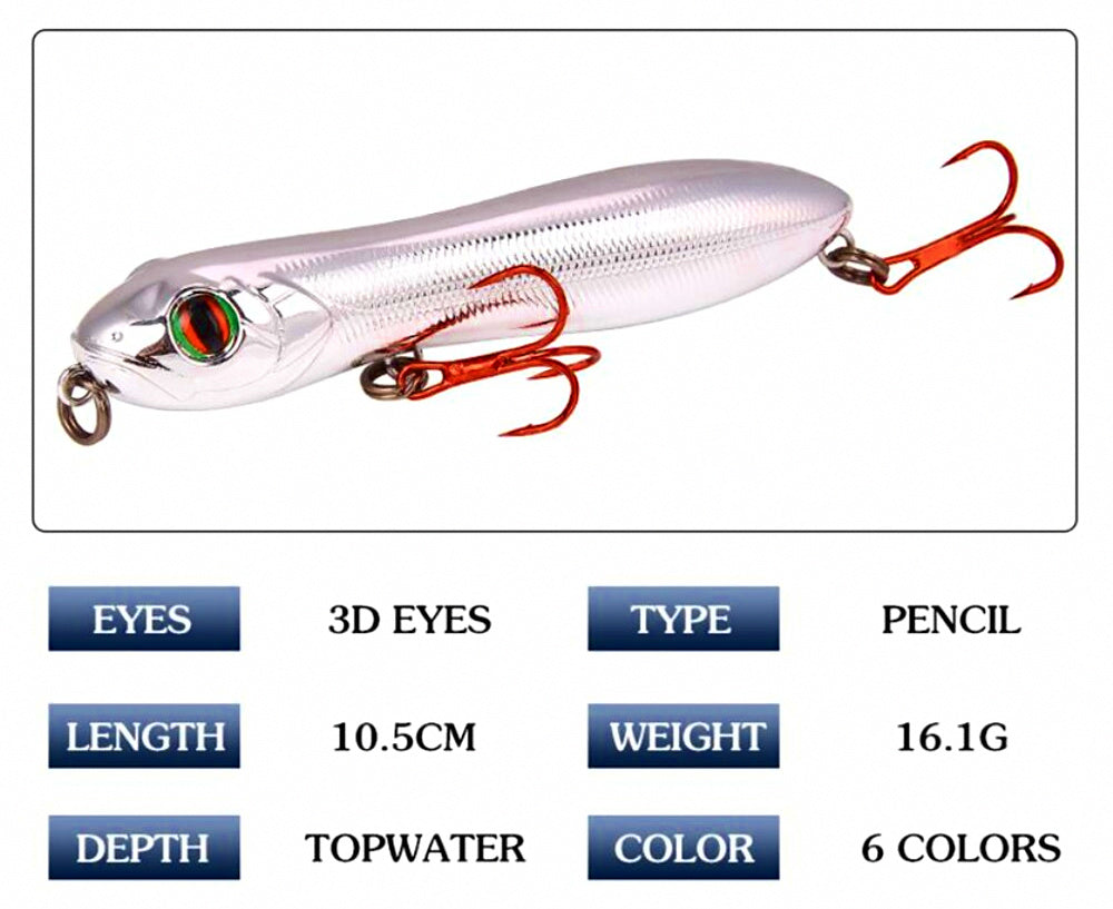 Floating Pencil Topwater Lure, 16 g (0.56 oz) – product photo