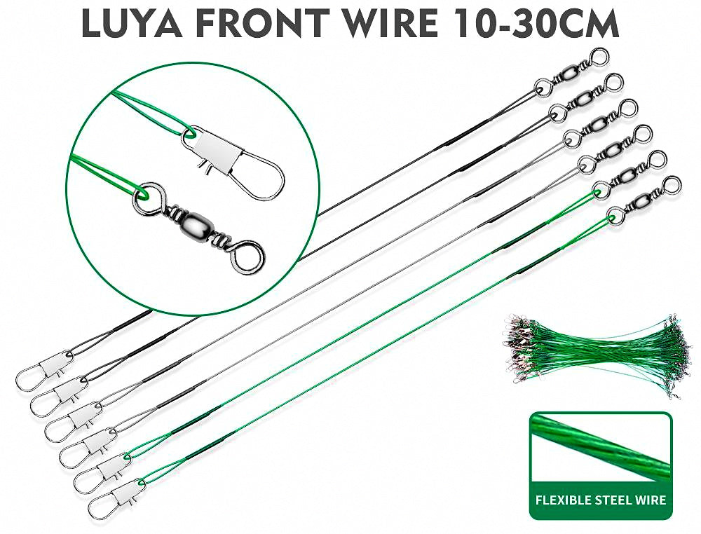 Pre-Made Steel Wire Leaders, 10 Pack – product photo