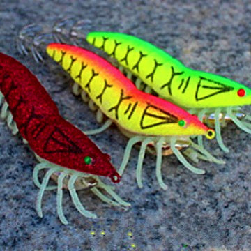 Glow Shrimp Squid Jig with 3D Eyes and Soft Legs – product photo
