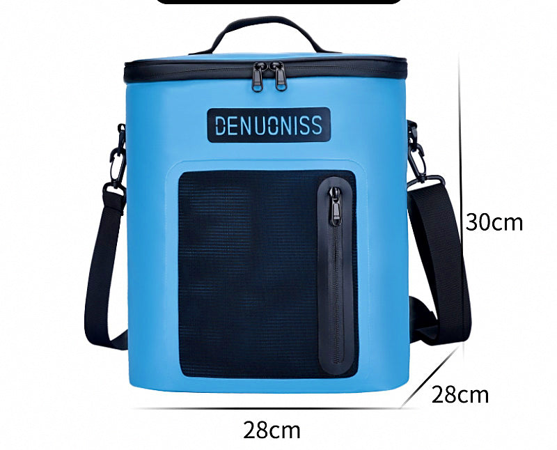 Round TPU Insulated Cooler Bag, Portable Fishing & Camping – product photo