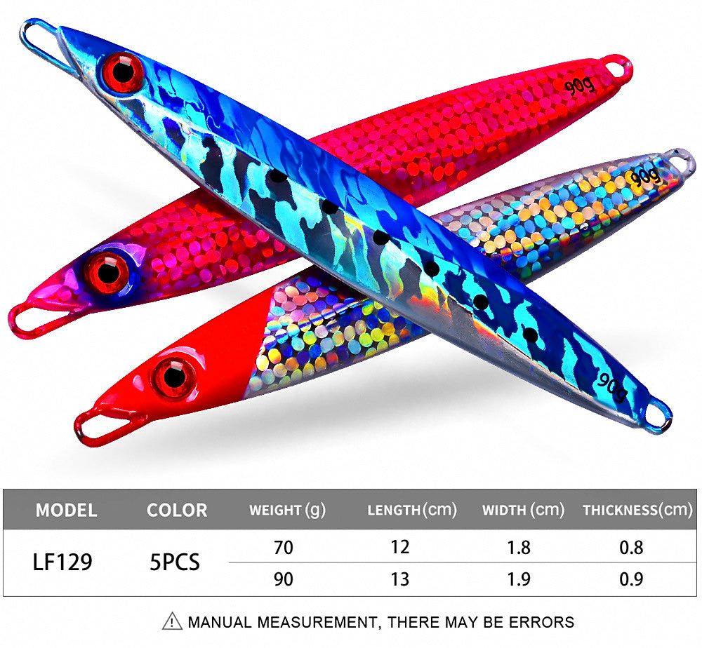 Lead Metal Jig, Fish-Shape, 70 g (2.5 oz) & 90 g (3.2 oz) – product photo