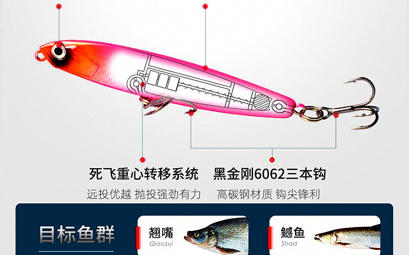 Slow Sinking Pencil Lure, 8–10 cm (3.1–3.9 in), 10–24 g – product photo