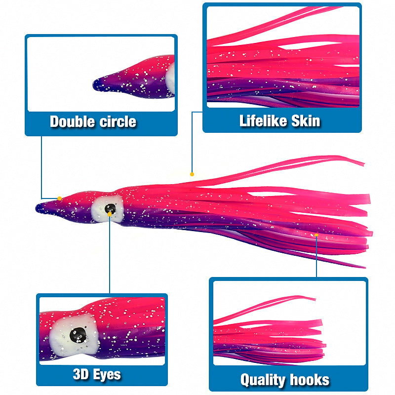 Soft Octopus Squid Lure, 5–30 cm (2–12 in) – product photo