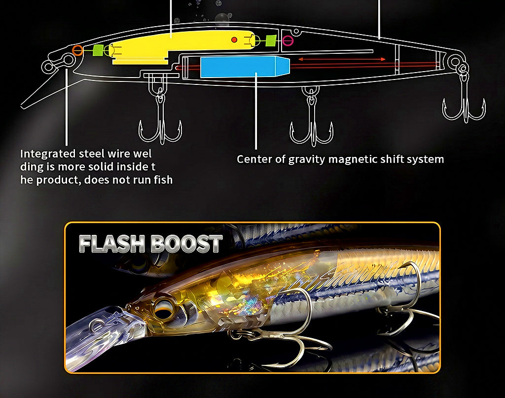Laser Minnow Hard Bait, 16 cm (6.3 in) 28 g (1 oz) – product photo