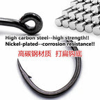 Black Iseni Hooks, Barbed Eyed Tube-Type, 50 pcs – product photo
