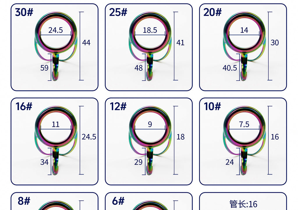 Stainless Steel Rod Guides with Ceramic Insert, DIY Repair – product photo