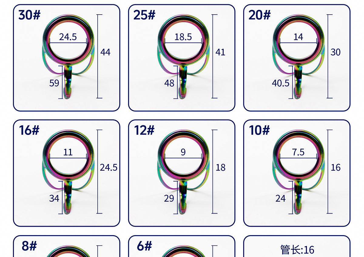 Stainless Steel Rod Guides with Ceramic Insert, DIY Repair – product photo