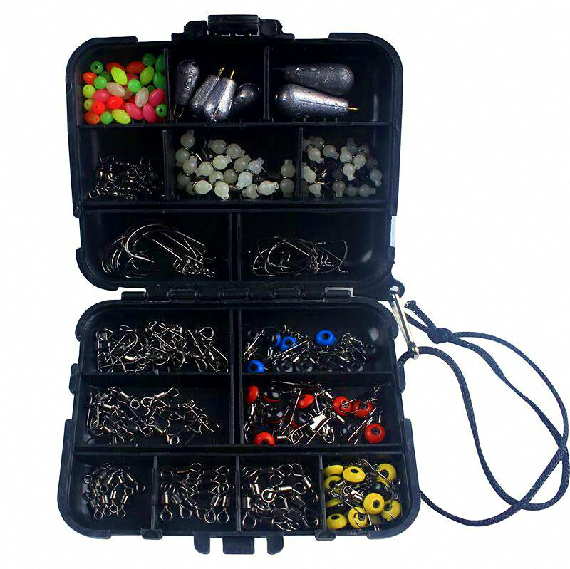 175-Piece Terminal Tackle Kit with Hooks, Swivels & Sinkers