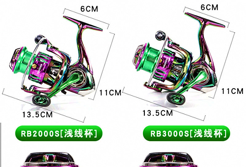 Long Cast Metal Spinning Reel, 14 Bearings, 5.2:1 – product photo
