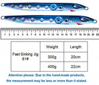 Heavy Fast-Sinking Metal Jig, 300–400 g (10.6–14.1 oz) – product photo