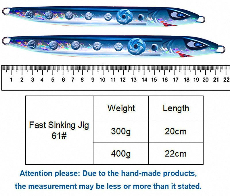 Heavy Fast-Sinking Metal Jig, 300–400 g (10.6–14.1 oz) – product photo