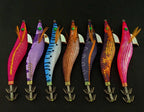 Glow Rattle Wooden Shrimp Squid Jig, Sizes 2.5, 3.0, 3.5 – product photo