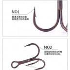 Super Slick Coated Treble Hooks, Barbed, Sizes 1–12 – product photo