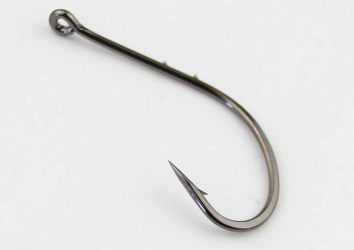 Long Shank Ring Eye Barbed Bait Hooks, Bulk, #4–#28 – product photo