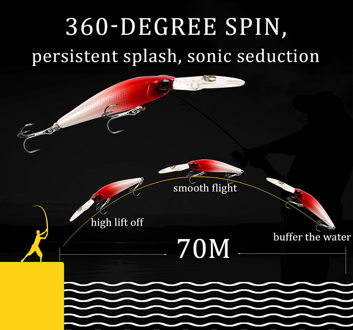 Diving Minnow Hard Bait, Floating / Slow Sinking – product photo