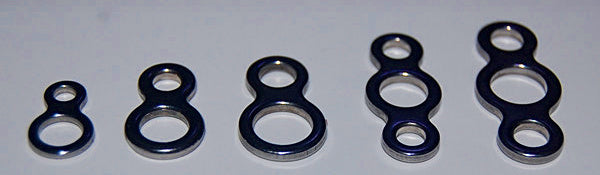 Stainless Steel Figure-8 Connector Ring, 2-Hole & 3-Hole – product photo