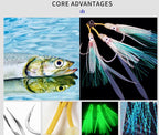 Glow Squid Single Assist Hooks, Aramid Cord, 3-Pack – product photo