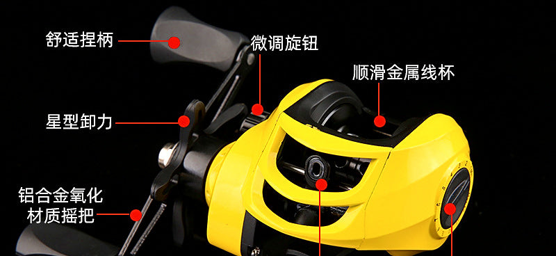 Baitcasting Reel, Magnetic Brake, Metal Spool, Left or Right – product photo