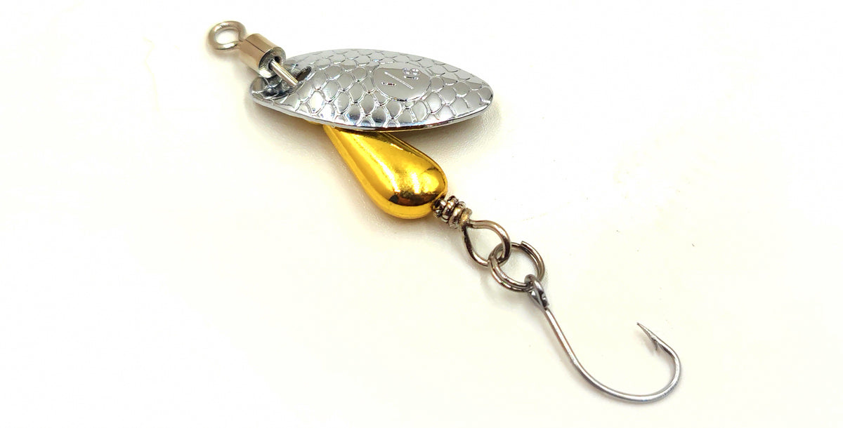 Compound Spinner Spoon Lure, 2.7 g & 4.7 g (0.1 & 0.17 oz) – product photo