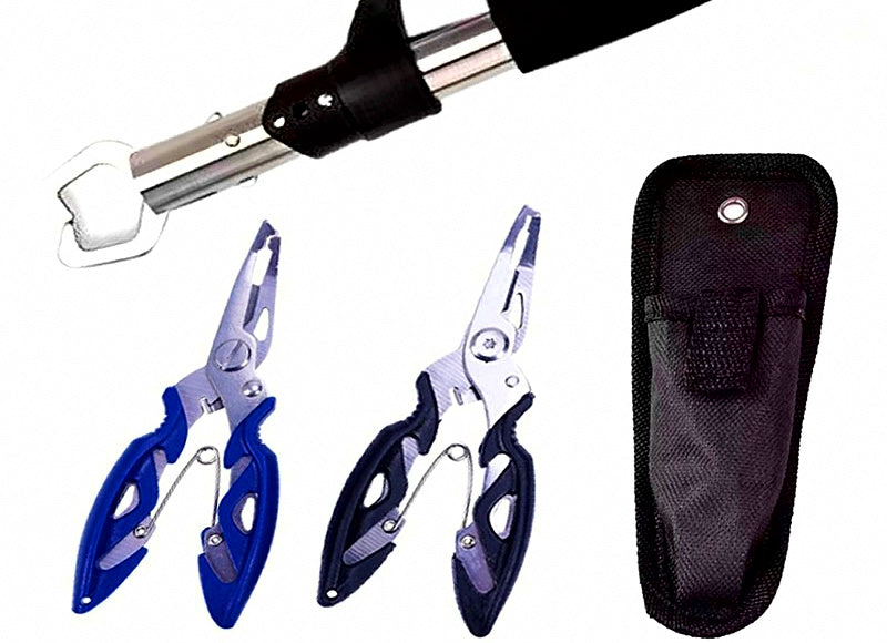 Stainless Fishing Pliers, Fish Gripper & Lanyard Options – product photo