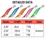 Glow Wood Shrimp Squid Jig, Sizes 2.0 / 2.5 / 3.0 – product photo